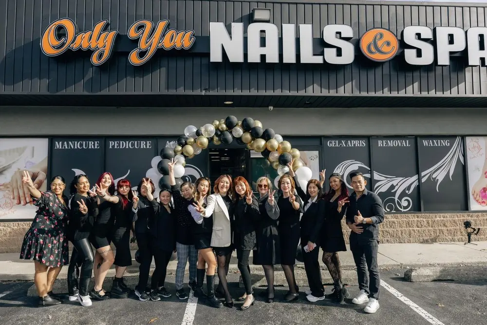 Only You Nails and Spa grand opening team photo